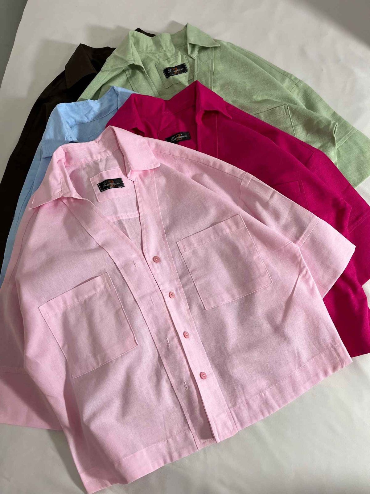 شومیز کنفی T یقه هفت دو جیب(3269) - Image 2