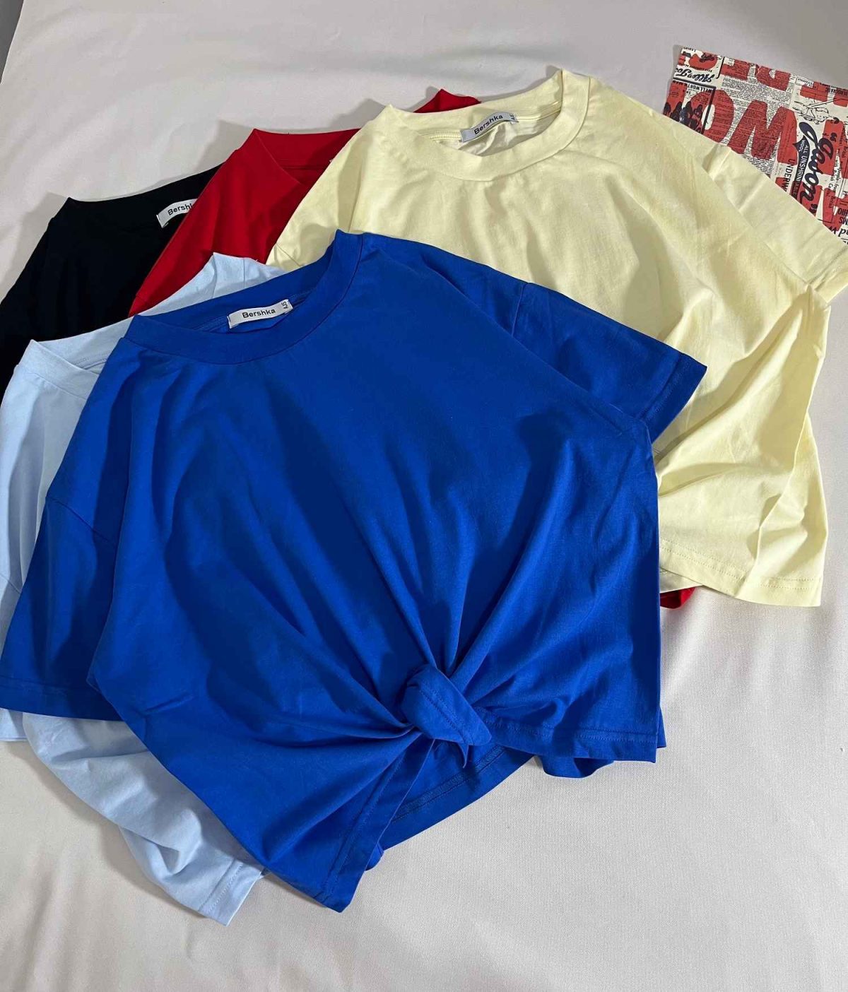 تیشرت کراپ گره ای پنبه(3279) - Image 5