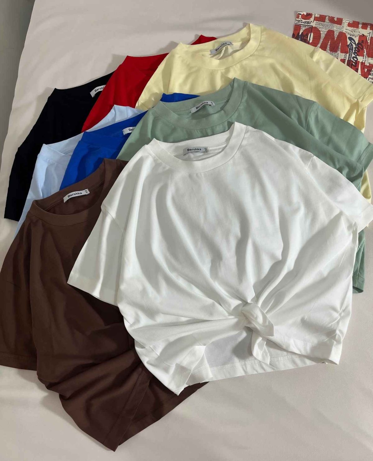 تیشرت کراپ گره ای پنبه(3279) - Image 2