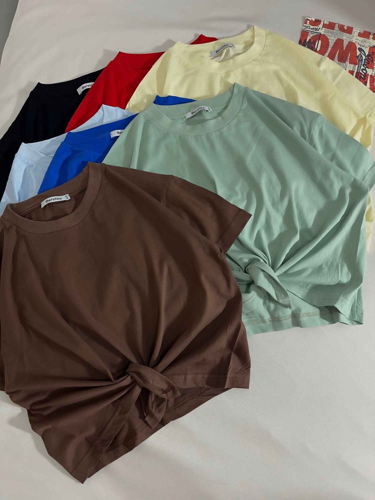 تیشرت کراپ گره ای پنبه(3279) - Image 3