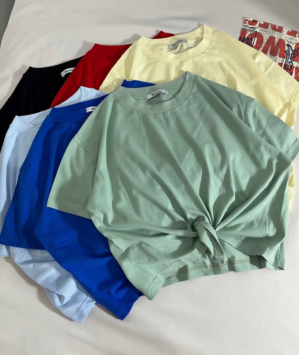 تیشرت کراپ گره ای پنبه(3279) - Image 4