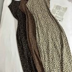 پیراهن ماکسی بلند بند ماکرونی پلنگی(3290)