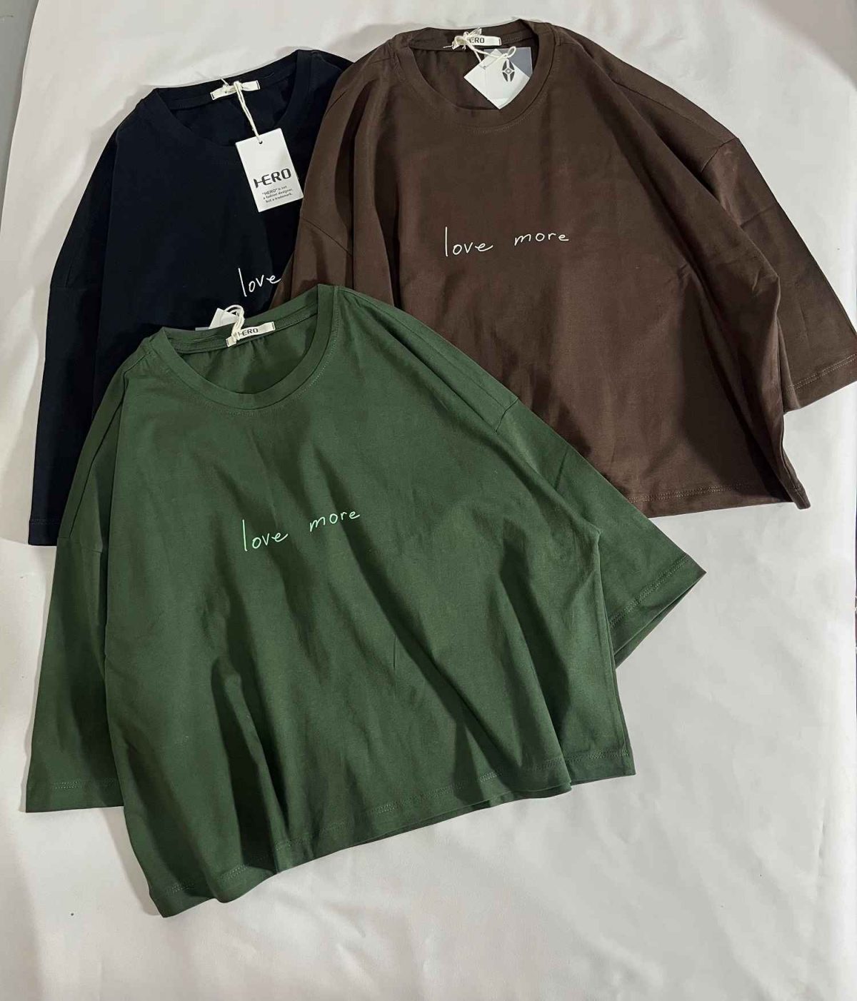 تیشرت love more باکسی پنبه(3297) - Image 2