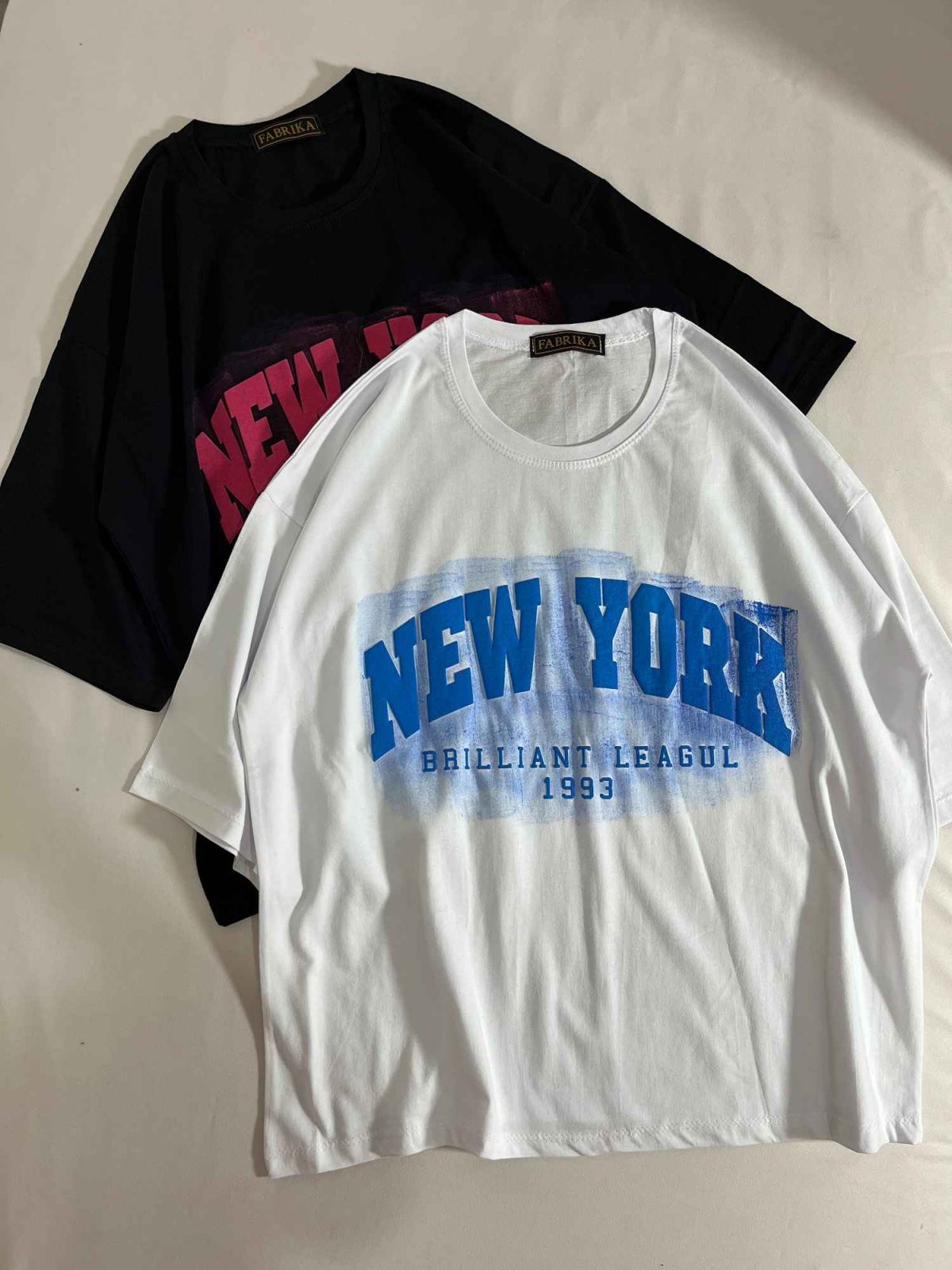 تیشرت باکسی new york ایربراش(3299) - Image 2