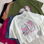 تیشرت کراپ یونیکورن نخ پنبه(3305)