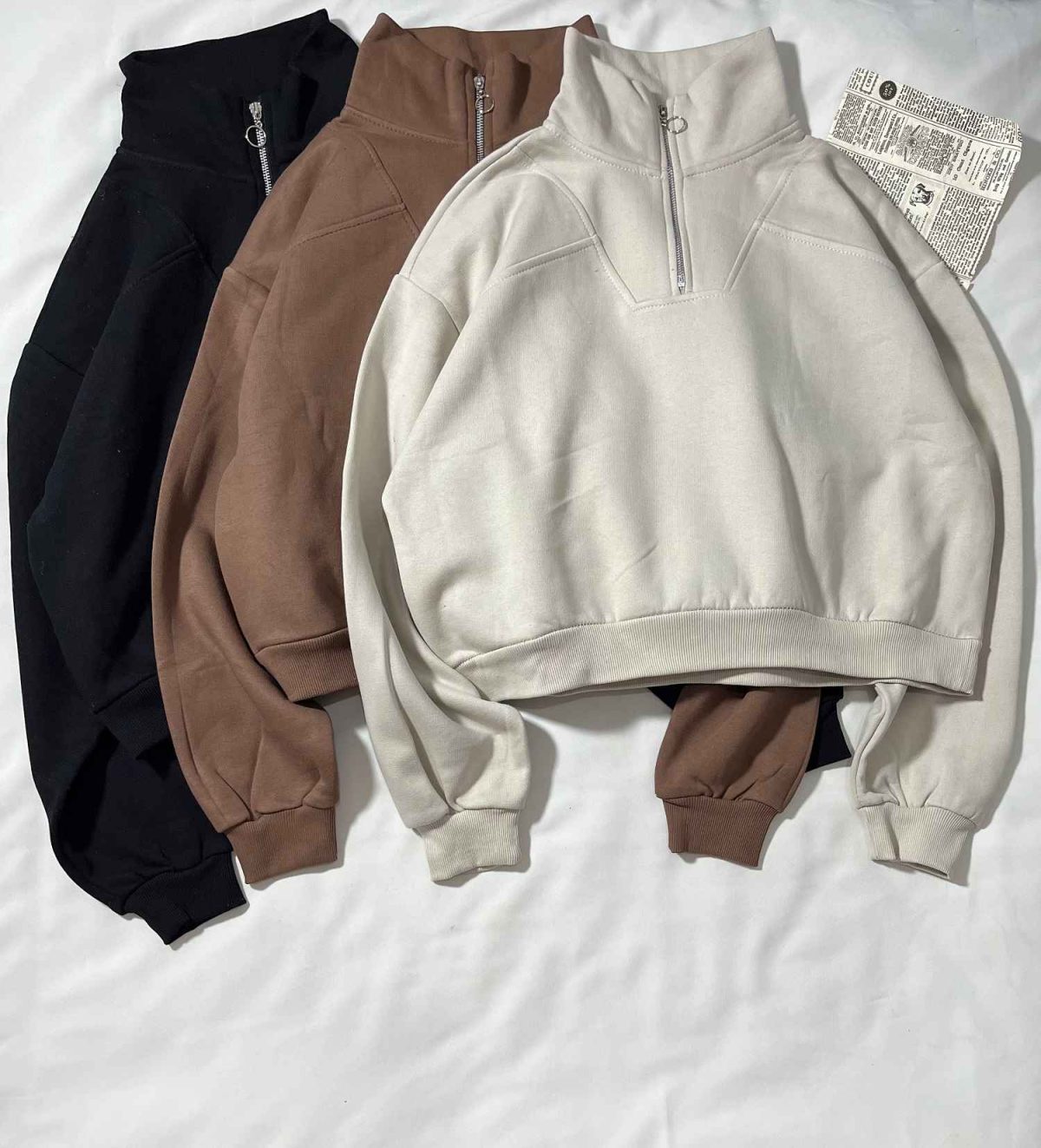 دورس نیم زیپ ساده سه نخ داخل کرک(3363) - Image 5