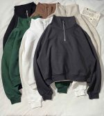 دورس نیم زیپ ساده سه نخ داخل کرک(3363) - Image 2