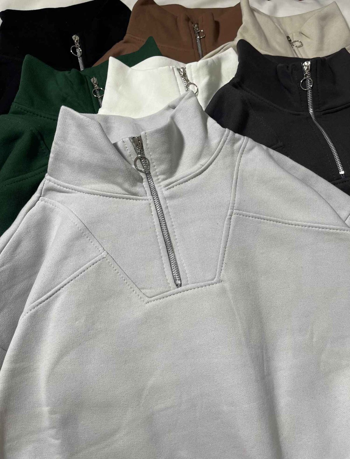 دورس نیم زیپ ساده سه نخ داخل کرک(3363) - Image 8