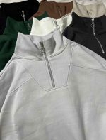 دورس نیم زیپ ساده سه نخ داخل کرک(3363) - Image 8