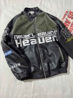 جکت ریسینگ چرم گلدوزی شده آستردار(3369) - Image 4