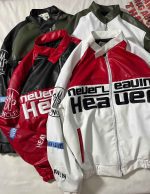 جکت ریسینگ چرم گلدوزی شده آستردار(3369) - Image 7