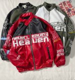 جکت ریسینگ چرم گلدوزی شده آستردار(3369) - Image 2