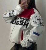 جکت ریسینگ چرم گلدوزی شده آستردار(3369) - Image 13