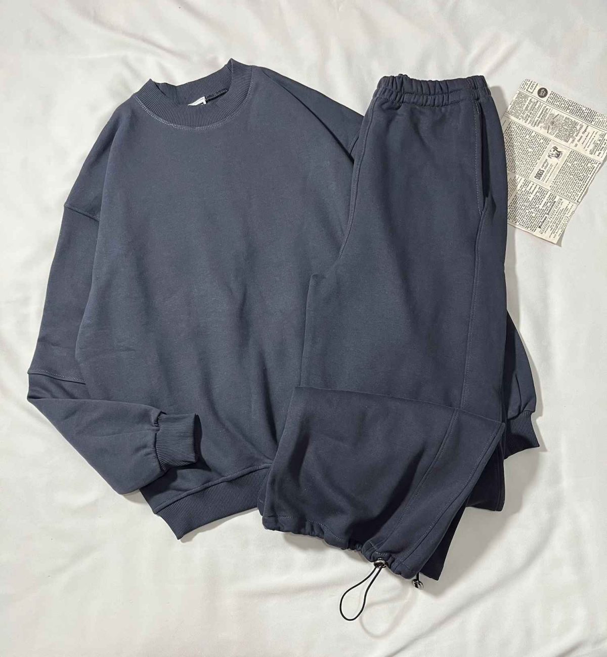 ست دورس وشلوار جاگر بگ سه نخ داخل کرک(3371) - Image 6