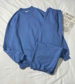 ست دورس وشلوار جاگر بگ سه نخ داخل کرک(3371) - Image 5