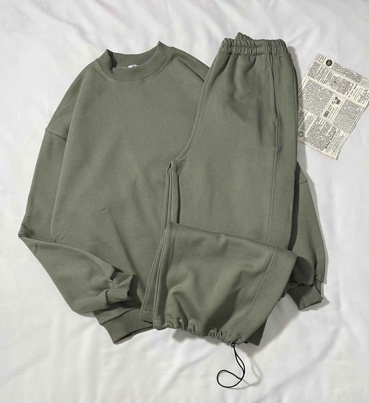 ست دورس وشلوار جاگر بگ سه نخ داخل کرک(3371) - Image 4