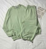 ست دورس وشلوار جاگر بگ سه نخ داخل کرک(3371) - Image 3