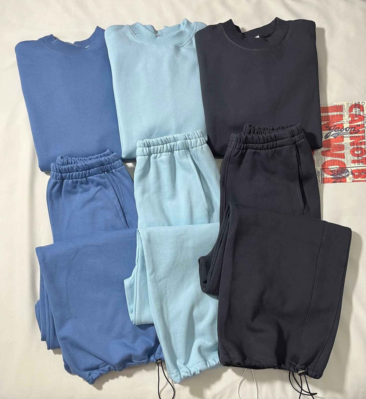 ست دورس وشلوار جاگر بگ سه نخ داخل کرک(3371) - Image 2