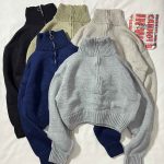 بافت نیم زیپ کراپ(3374)