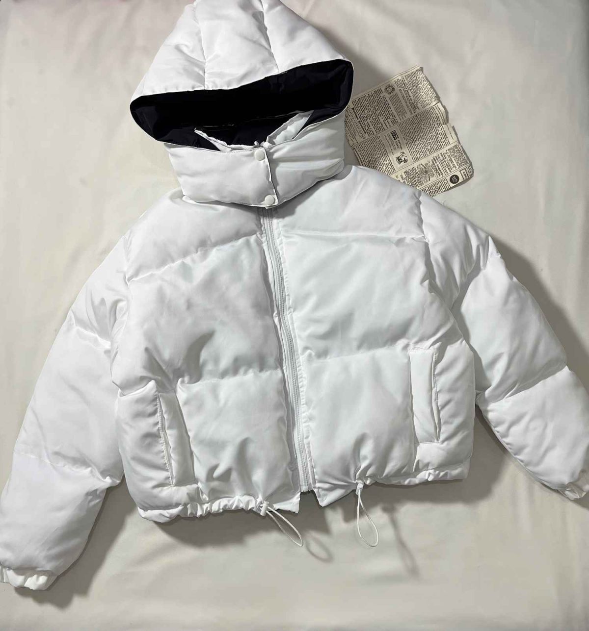 کاپشن پفی باکسی کلاهدار(3376) - Image 3