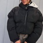 کاپشن پفی باکسی کلاهدار(3376) - Image 9