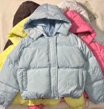 کاپشن پفی زیپ مخفی باکسی کلاهدار(3380) - Image 3