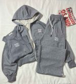 ست سه تیکه بگ جاگرشو کراپ و سویشرت سنگشور دورس سه نخ(3389) - Image 2