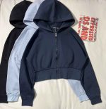 سویشرت کراپ ساده سه نخ داخل کرک(3396) - Image 7