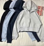 سویشرت کراپ ساده سه نخ داخل کرک(3396) - Image 6