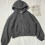 سویشرت وارداتی زارا سنگشور سه نخ داخل کرک ذغالی(3397)