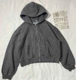 سویشرت وارداتی زارا سنگشور سه نخ داخل کرک ذغالی(3397)