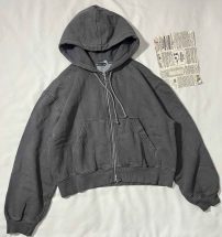 سویشرت وارداتی زارا سنگشور سه نخ داخل کرک ذغالی(3397)