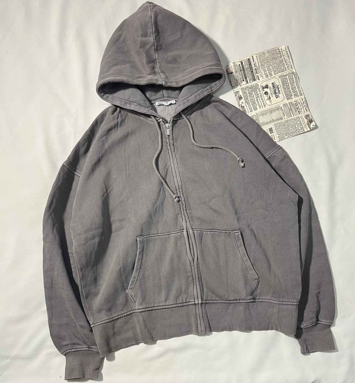 IMG_3074_7_11zon سویشرت وارداتی زارا سنگشور سه نخ داخل کرک موشی و طوسی(3398) - Image 4