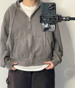 سویشرت وارداتی زارا سنگشور سه نخ داخل کرک موشی و طوسی(3398) - Image 5