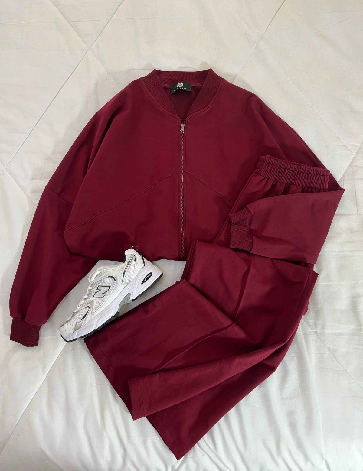 ست سویشرت و شلوار بگ دورس پنبه گلکسی بدون کرک(3350) - Image 2