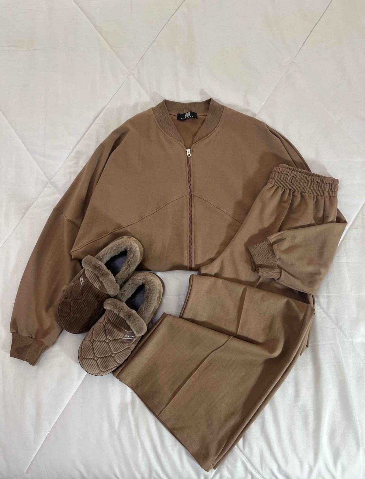 ست سویشرت و شلوار بگ دورس پنبه گلکسی بدون کرک(3350) - Image 4