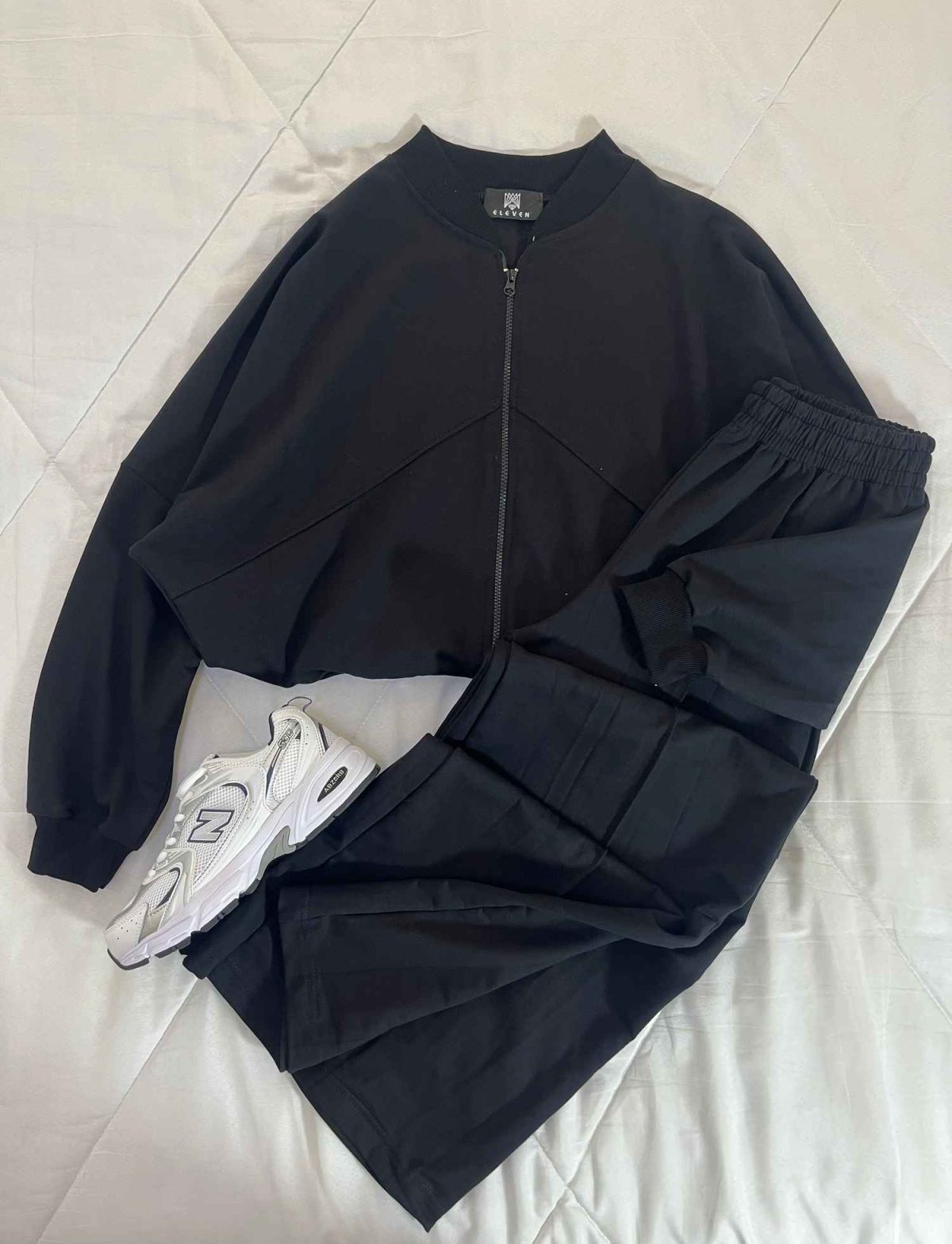 ست سویشرت و شلوار بگ دورس پنبه گلکسی بدون کرک(3350) - Image 7