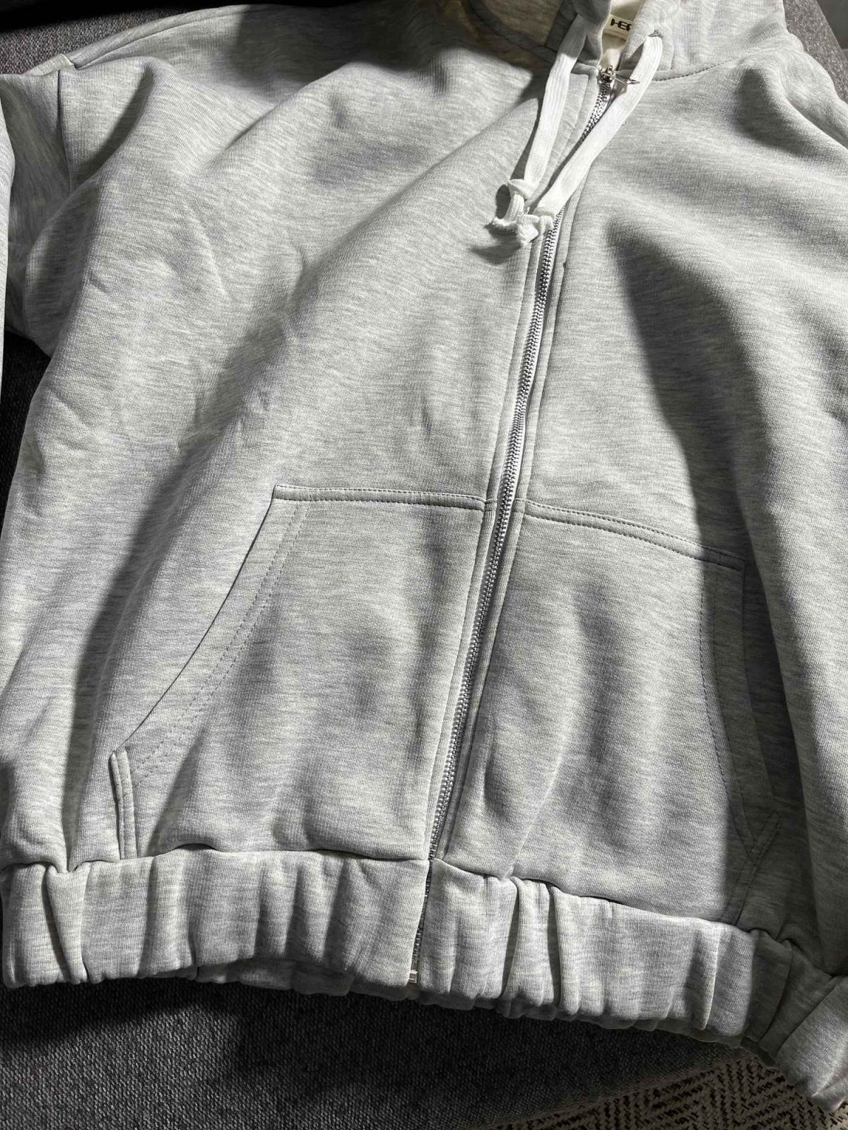 سویشرت ساده باکسی سه نخ داخل کرک(3402) - Image 3