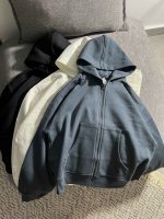 سویشرت باکسی ساده دو جیب سه نخ داخل کرک(3404) - Image 3