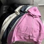 سویشرت باکسی ساده دو جیب سه نخ داخل کرک(3404)