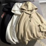 هودی ساده باکسی سه نخ داخل کرک(3411)