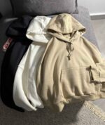 هودی ساده باکسی سه نخ داخل کرک(3411)