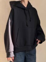 هودی ساده باکسی سه نخ داخل کرک(3411) - Image 5