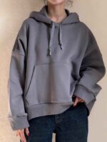 هودی ساده باکسی سه نخ داخل کرک(3411) - Image 6