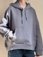 هودی ساده باکسی سه نخ داخل کرک(3411) - Image 8