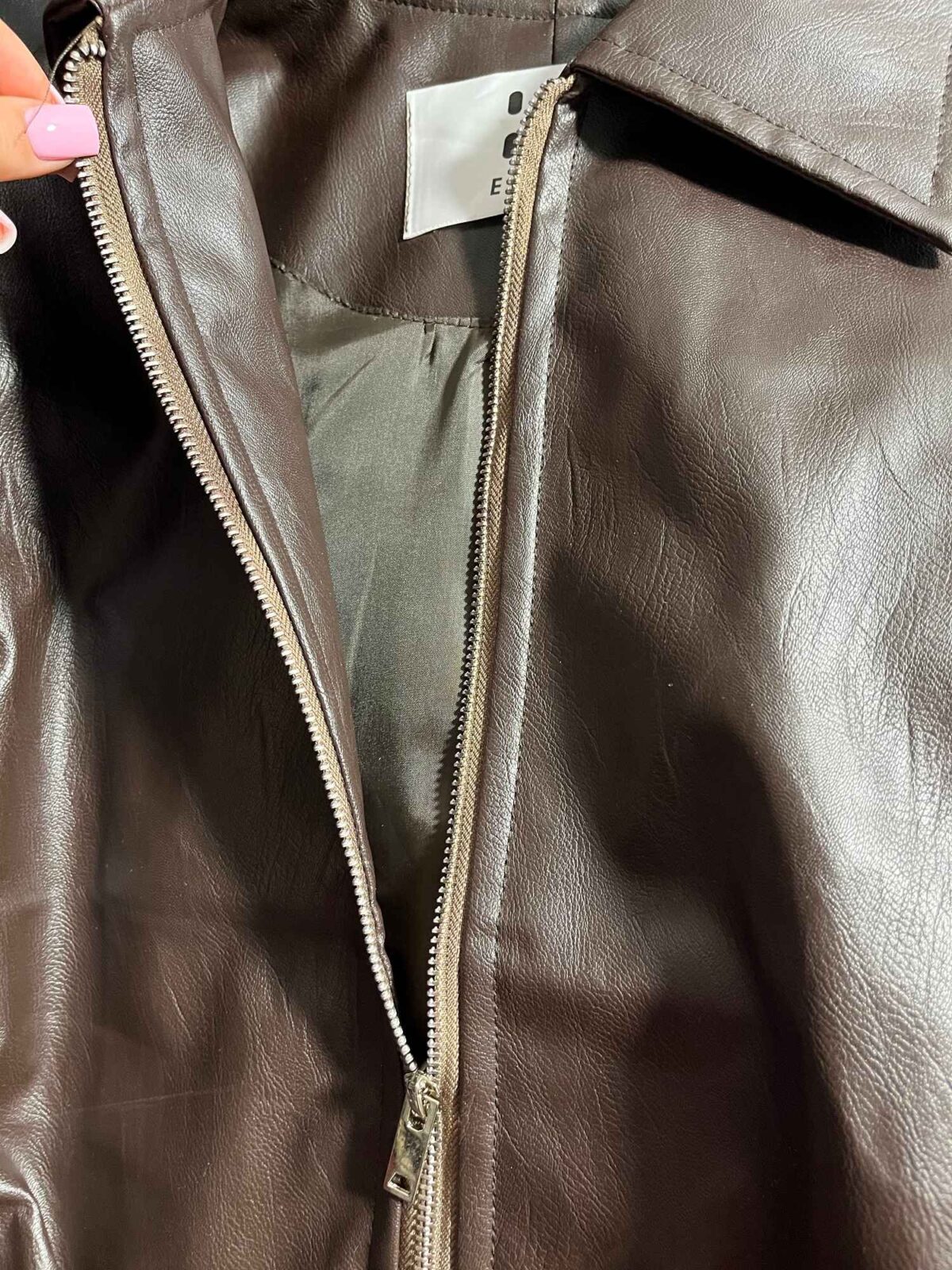 کت چرم آستردار پایین سگک(3412) - Image 5