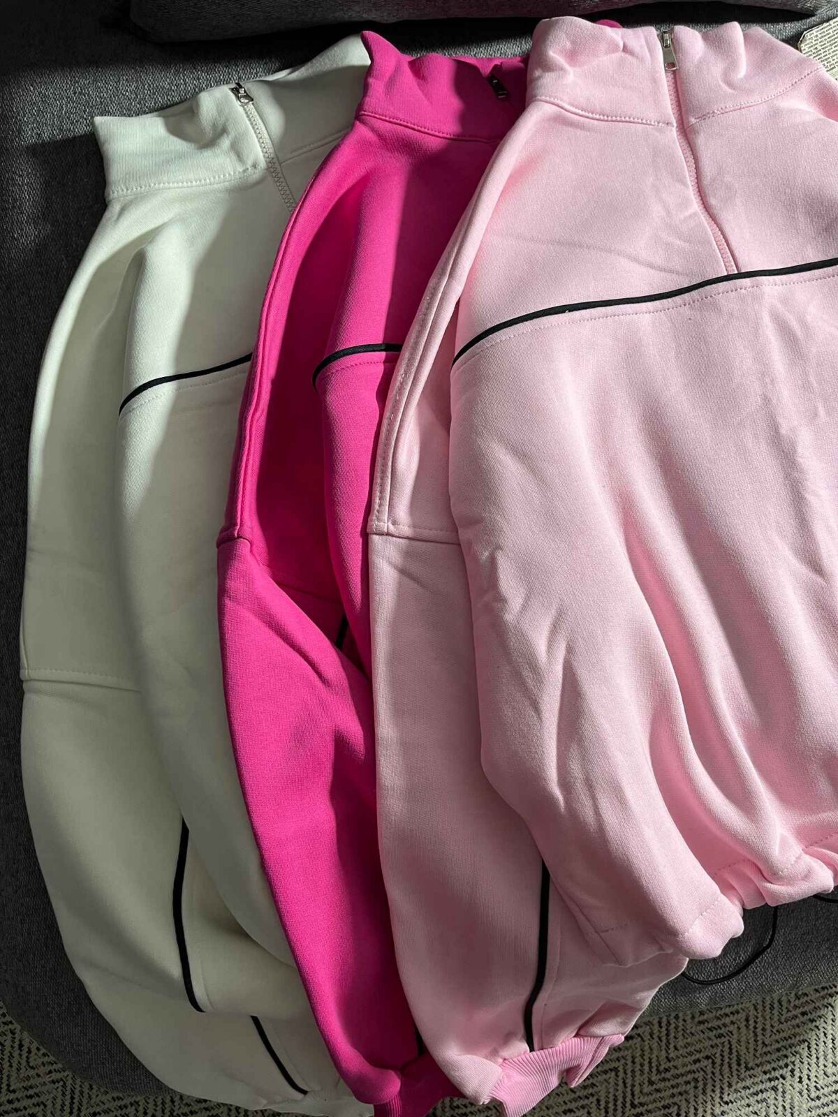 نیم زیپ مغزی دوزی شده زیر گت شو دورس سه نخ داخل کرک(3416) - Image 5