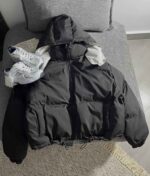 کاپشن پفی باکسی کلاهدار(3421) - Image 4