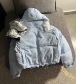 کاپشن پفی باکسی کلاهدار(3421) - Image 2