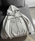 سویشرت وارداتی باکسی new york طوسی سه نخ داخل کرک اورجینال(3426)